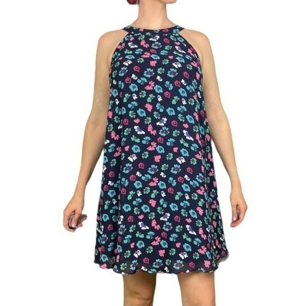 BETSY JOHNSON Navy Floral Shift Dress 4 - Picture 1 of 15